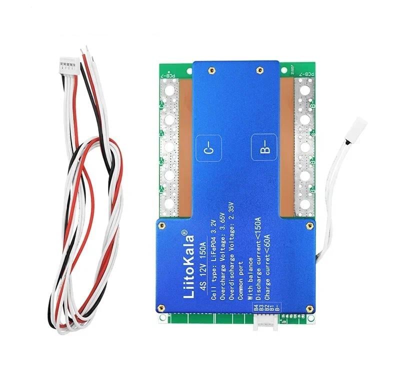 Контроллер BMS 150A LiitoKala 12V 4S для АКБ LiFePO4 плата защиты с балансировкой (00-00029364)