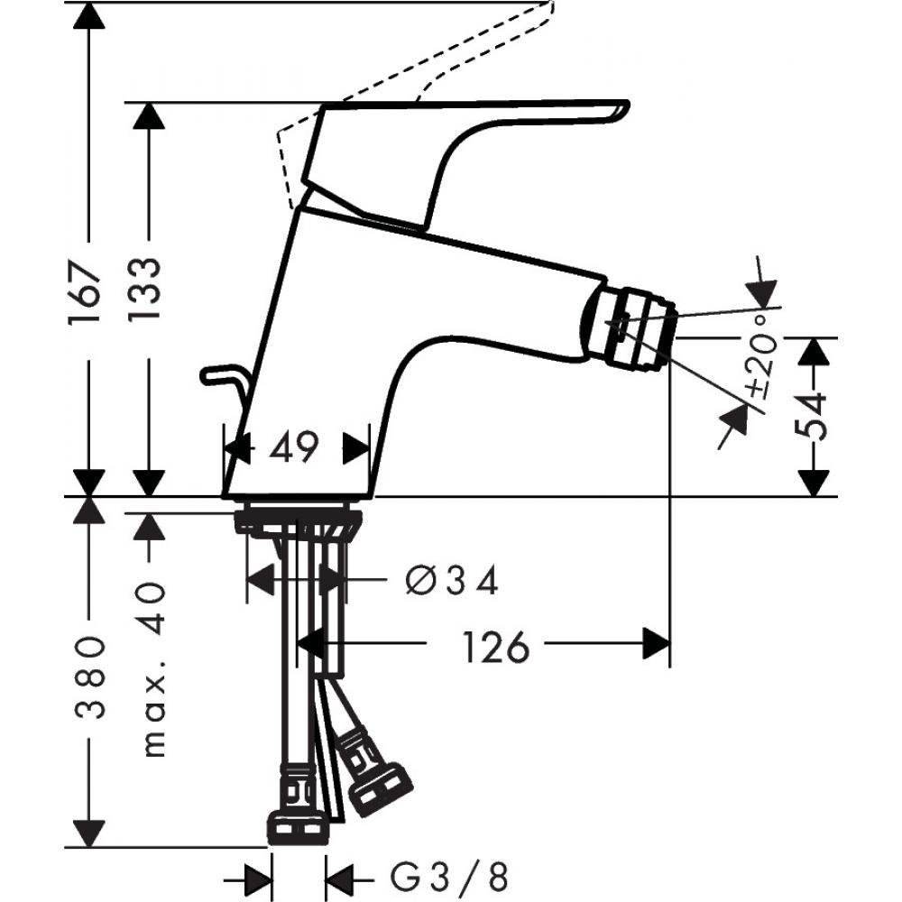 Змішувач для гігієнічного душу Hansgrohe FOCUS на біде 31920000 одноважільний Хром (111626) - фото 2 Змішувач для гігієнічного душу Hansgrohe FOCUS на біде 31920000 одноважільний Хром (111626) - фото 2