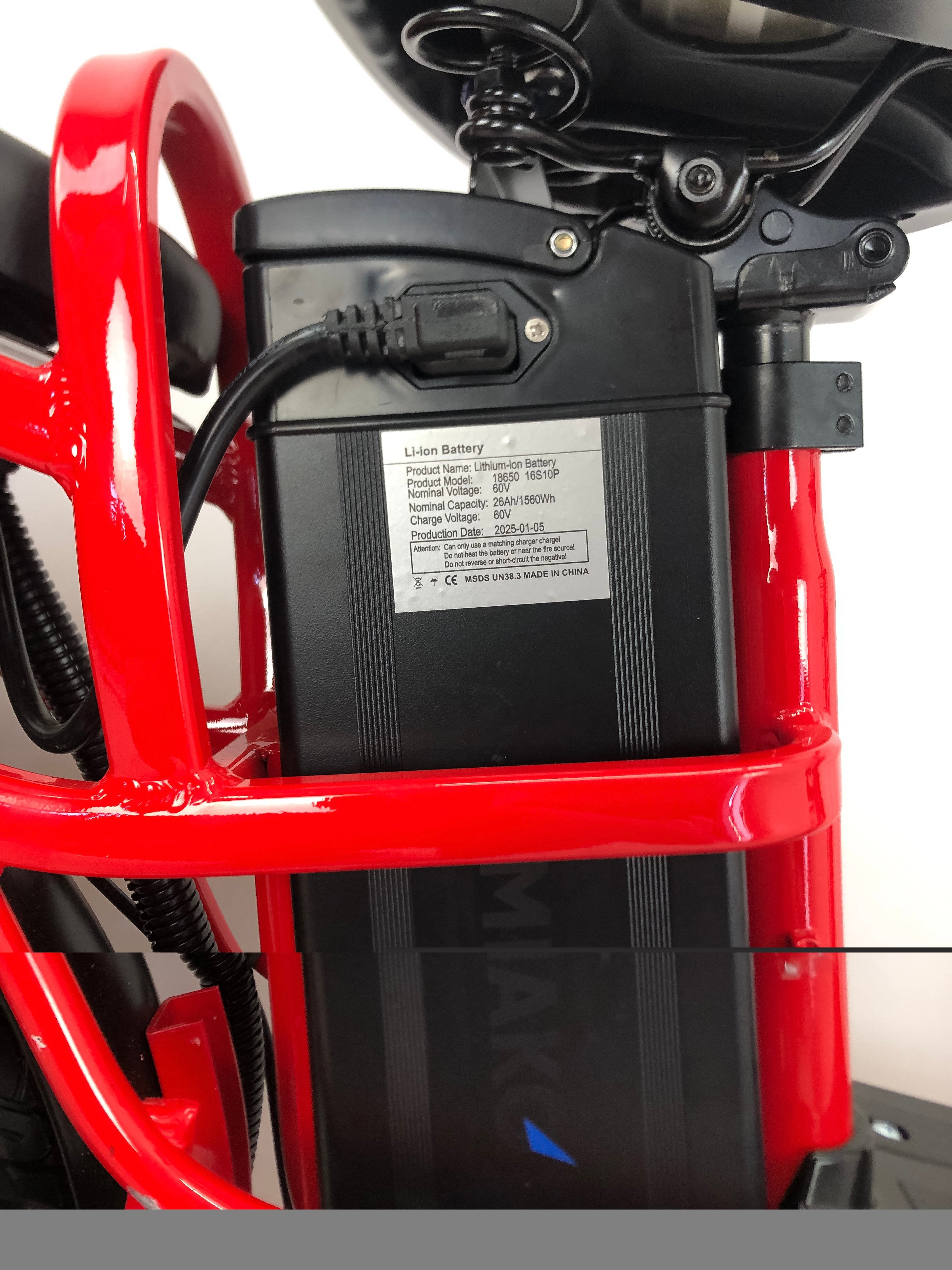 Електровелосипед MINAKO PRO 20" 600W 60V 21Ah Червоний - фото 7 Електровелосипед MINAKO PRO 20" 600W 60V 21Ah Червоний - фото 7