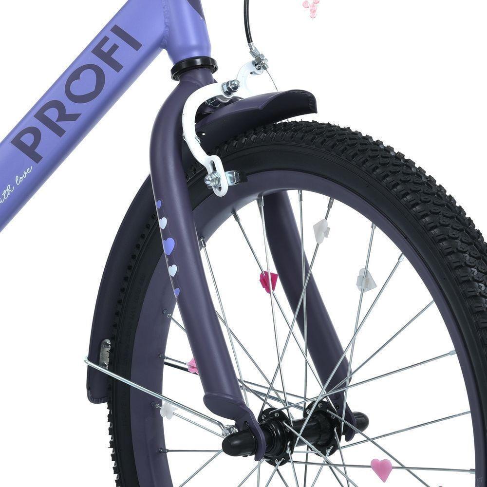 Велосипед для дівчинки PROF1 Princess 20" з багажником Бузковий - фото 4 Велосипед для дівчинки PROF1 Princess 20" з багажником Бузковий - фото 4