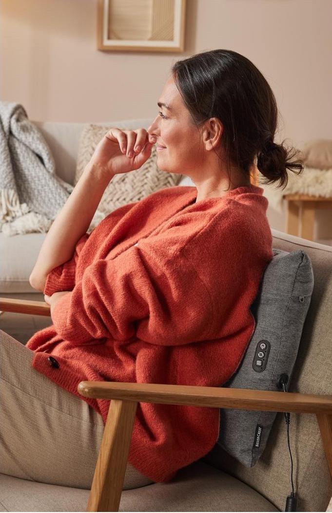 Массажная подушка SilverCrest Шиацу SSMK 18 A1 XL 40x40 см - фото 7