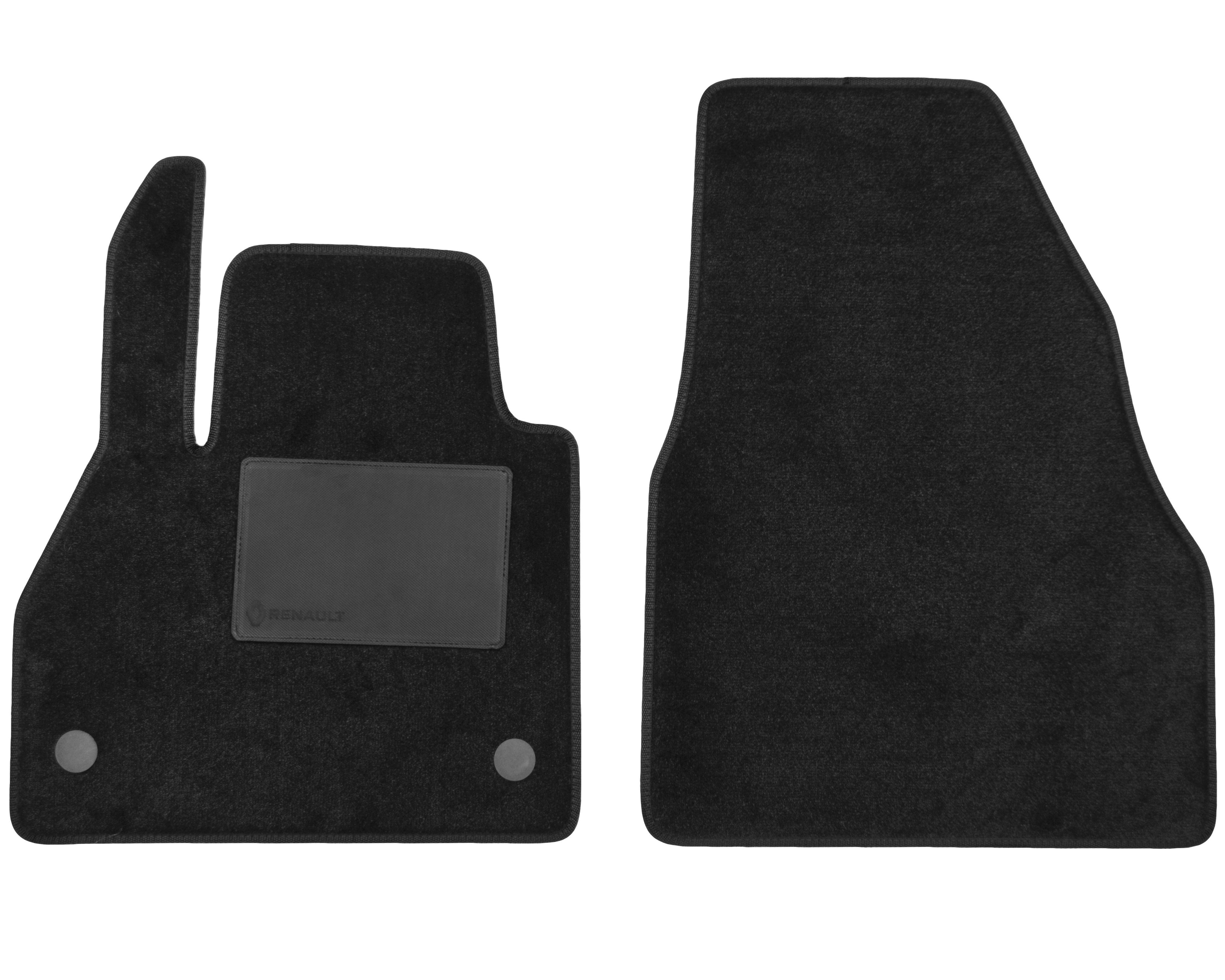 Коврики в салон передние для Renault Kangoo '09- текстильные Черный (165418)