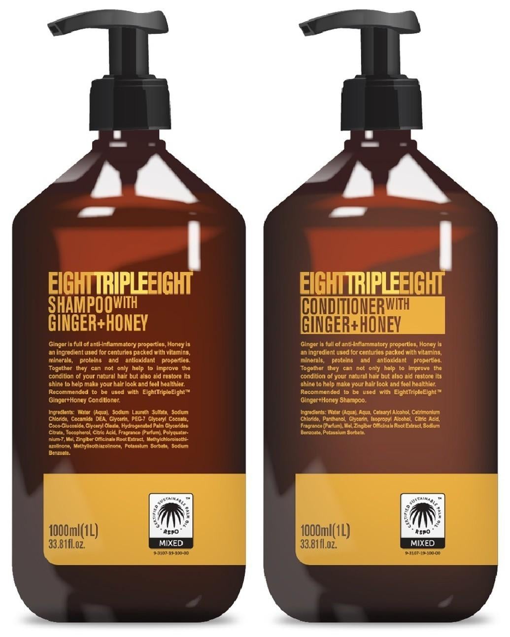 Набор для волос Eight Triple Eight Ginger&Honey 1000 мл + 1000 мл (E-00335N)