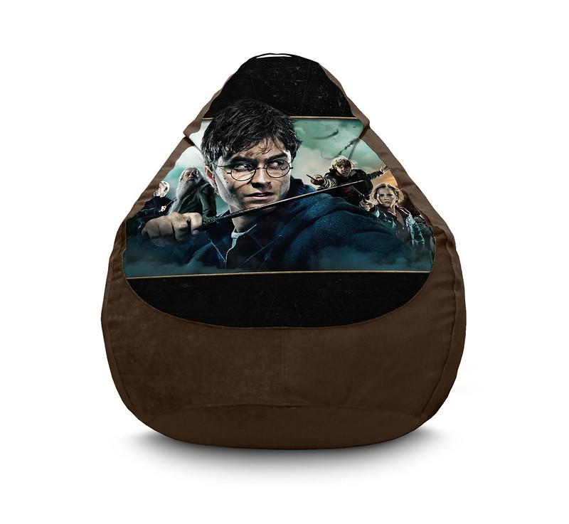 Кресло мешок iPuff Harry Potter and friends Флок XL 80x110 см Коричневый