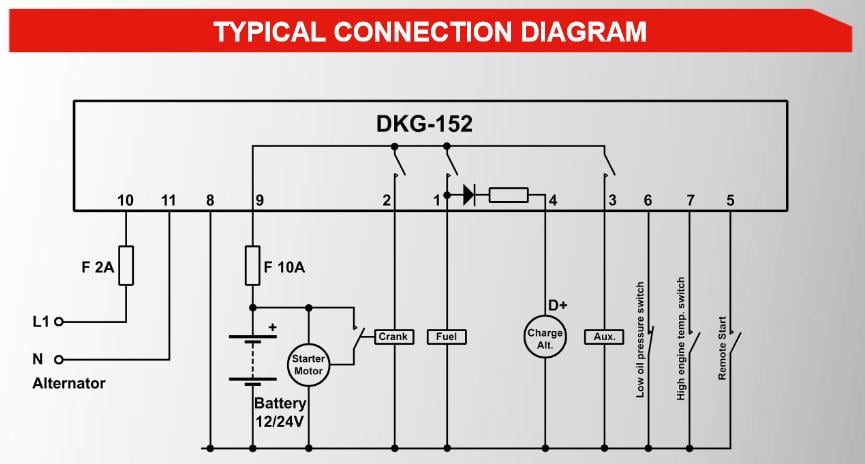 Контролер дистанційного керування генератором DATAKOM DKG-152 - фото 3