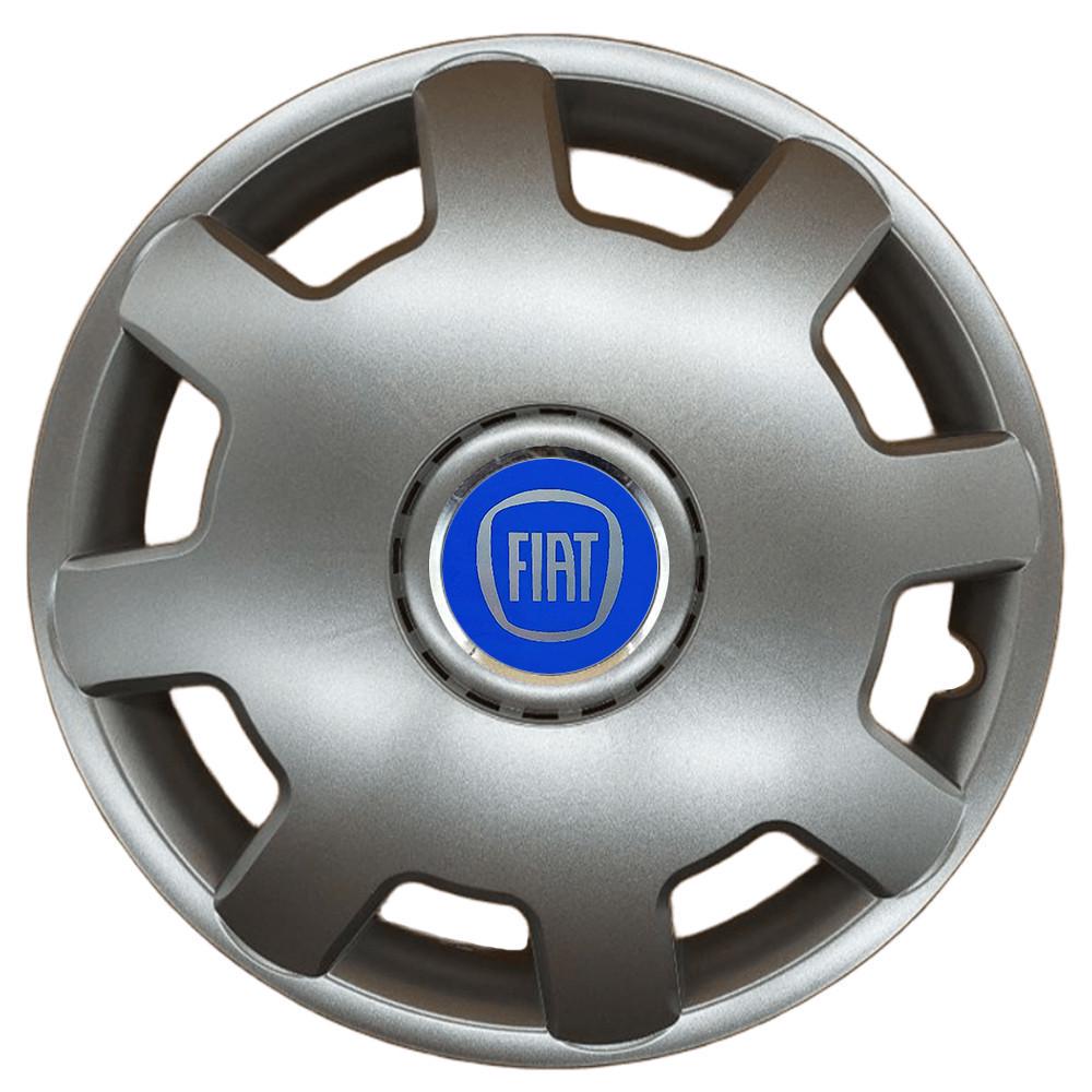 Колпаки SJS 105 с логотипом Fiat 4 шт. R13 Серебряный/Синий (2789080587)
