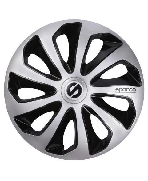 Ковпаки колісні Sparco Sicilia 15" 4 шт. Сріблястий/Чорний (DO SPC1573SVBK)