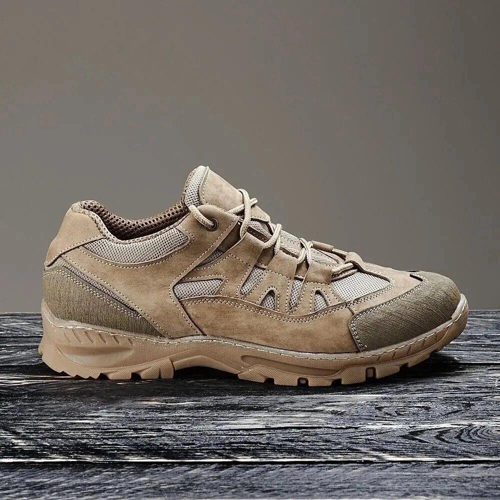 Кроссовки мужские кожаные демисезонные Ягуар р. 42 27,5 см Коричневый (784779151) - фото 3