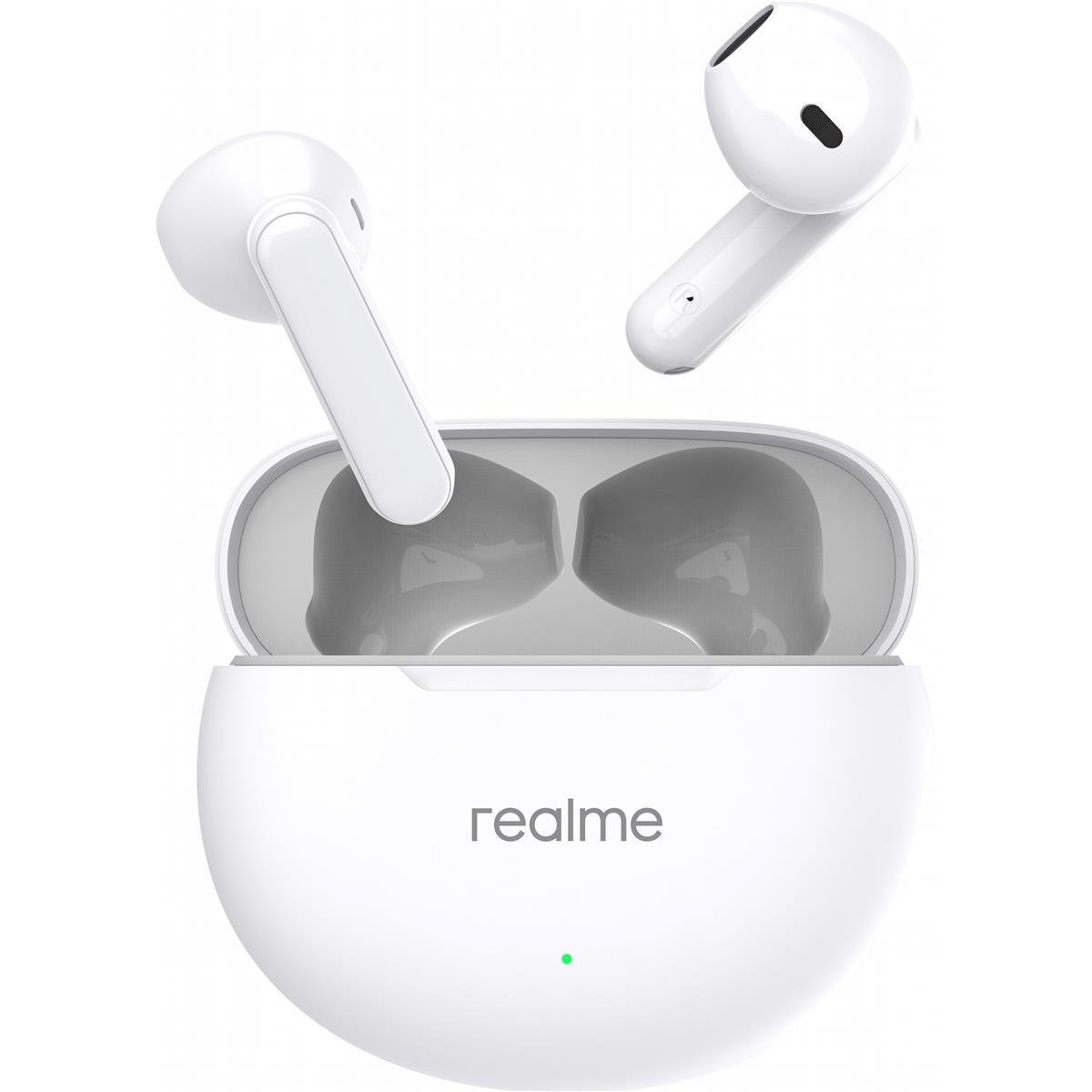 Наушники беспроводные Realme Buds T01 Bluetooth 5.4 AI ENC TWS White (26074929) - фото 4 Наушники беспроводные Realme Buds T01 Bluetooth 5.4 AI ENC TWS White (26074929) - фото 4
