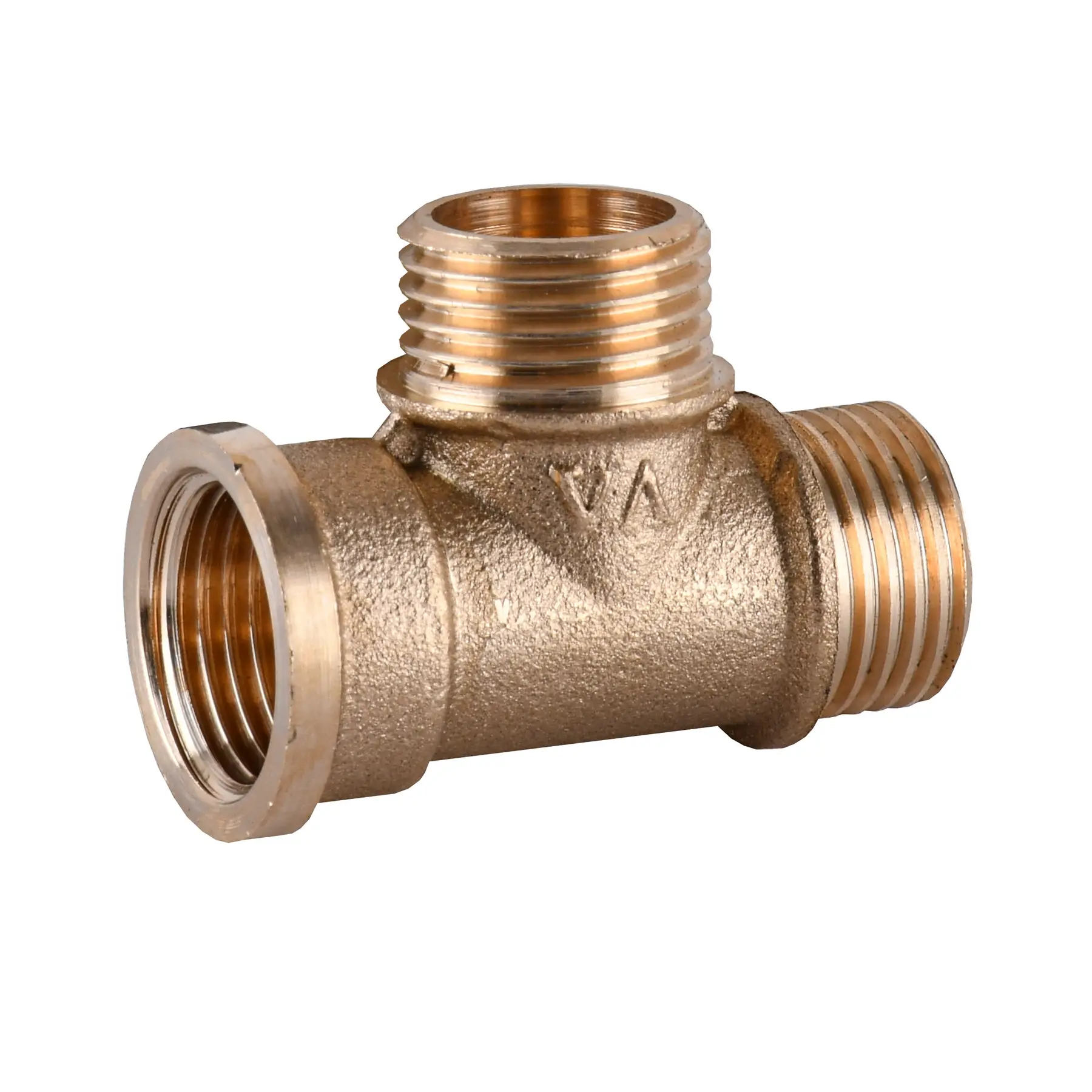 Тройник латунный 1/2" ВРх1/2" УРх1/2" УР штампованный (А0204А)