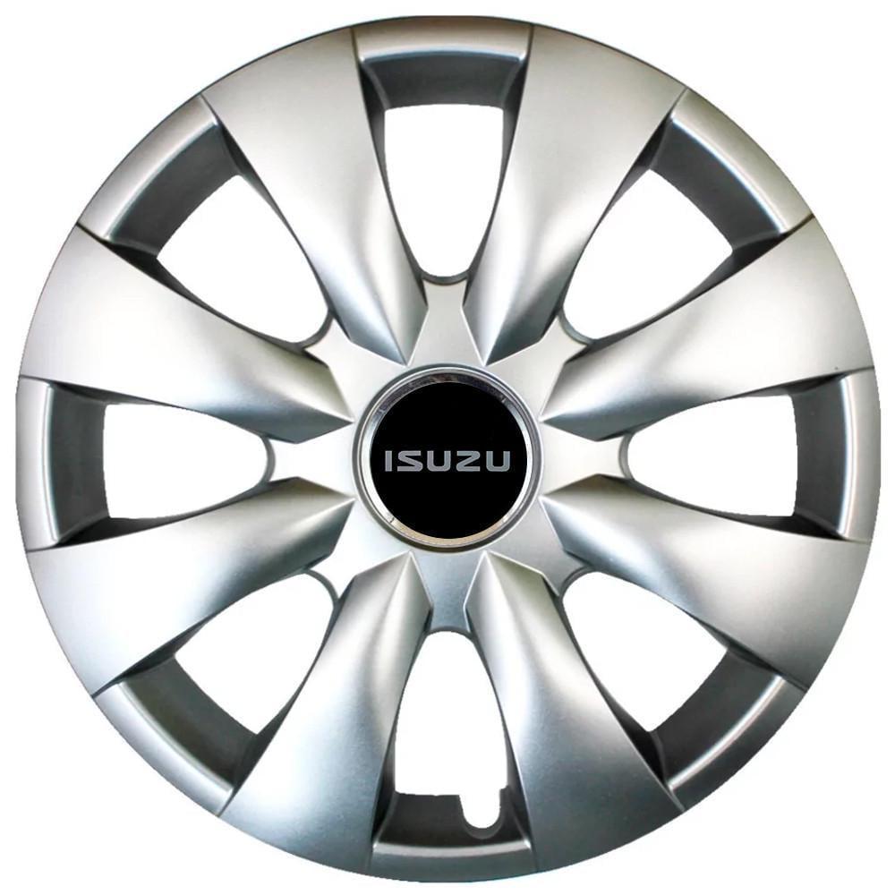 Колпаки SJS 316 с логотипом Isuzu R15 4 шт. Серебристый