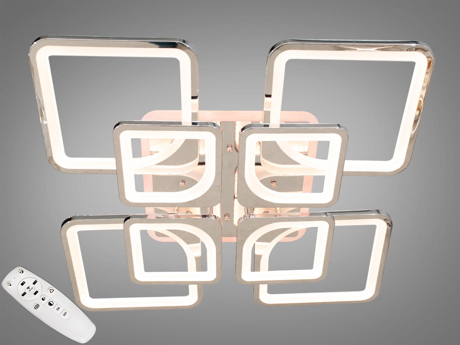 Люстра потолочная с димером Diasha 8060/4+4HR 3col dim 190W Хром