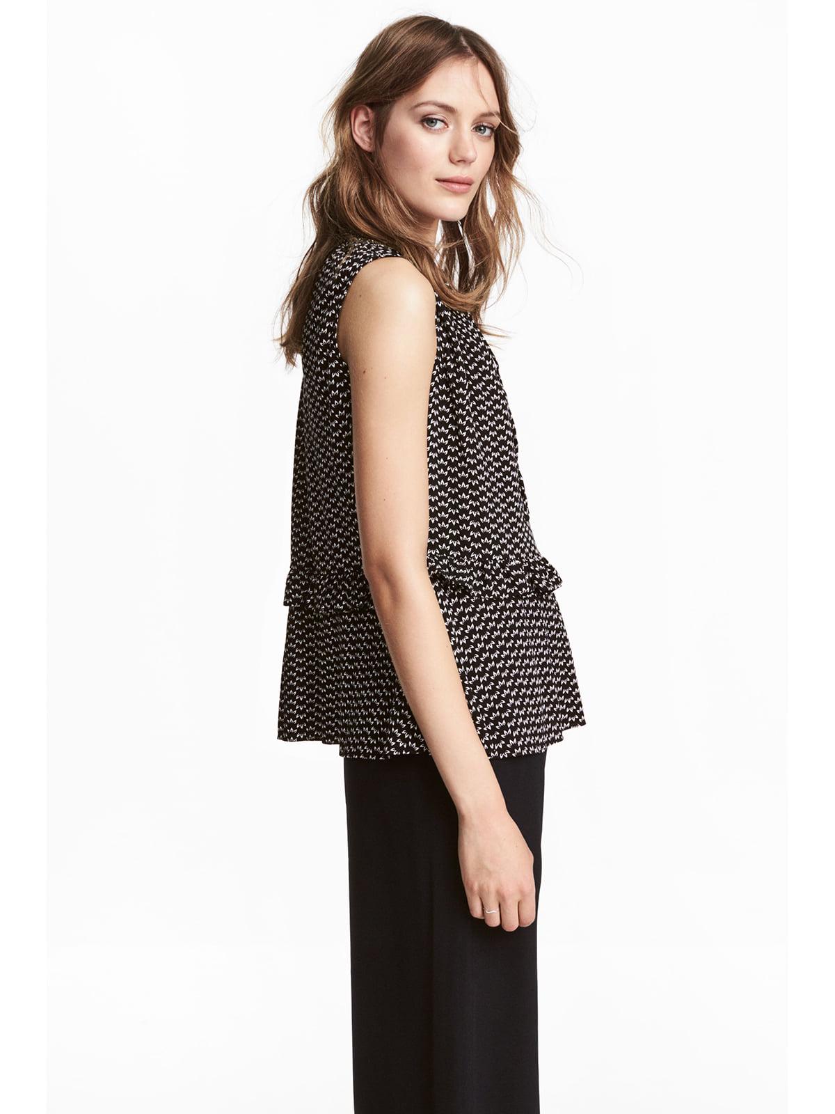 Блуза без рукава р. 36 Черно-белый (5031335abr) - фото 2 Блуза без рукава р. 36 Черно-белый (5031335abr) - фото 2