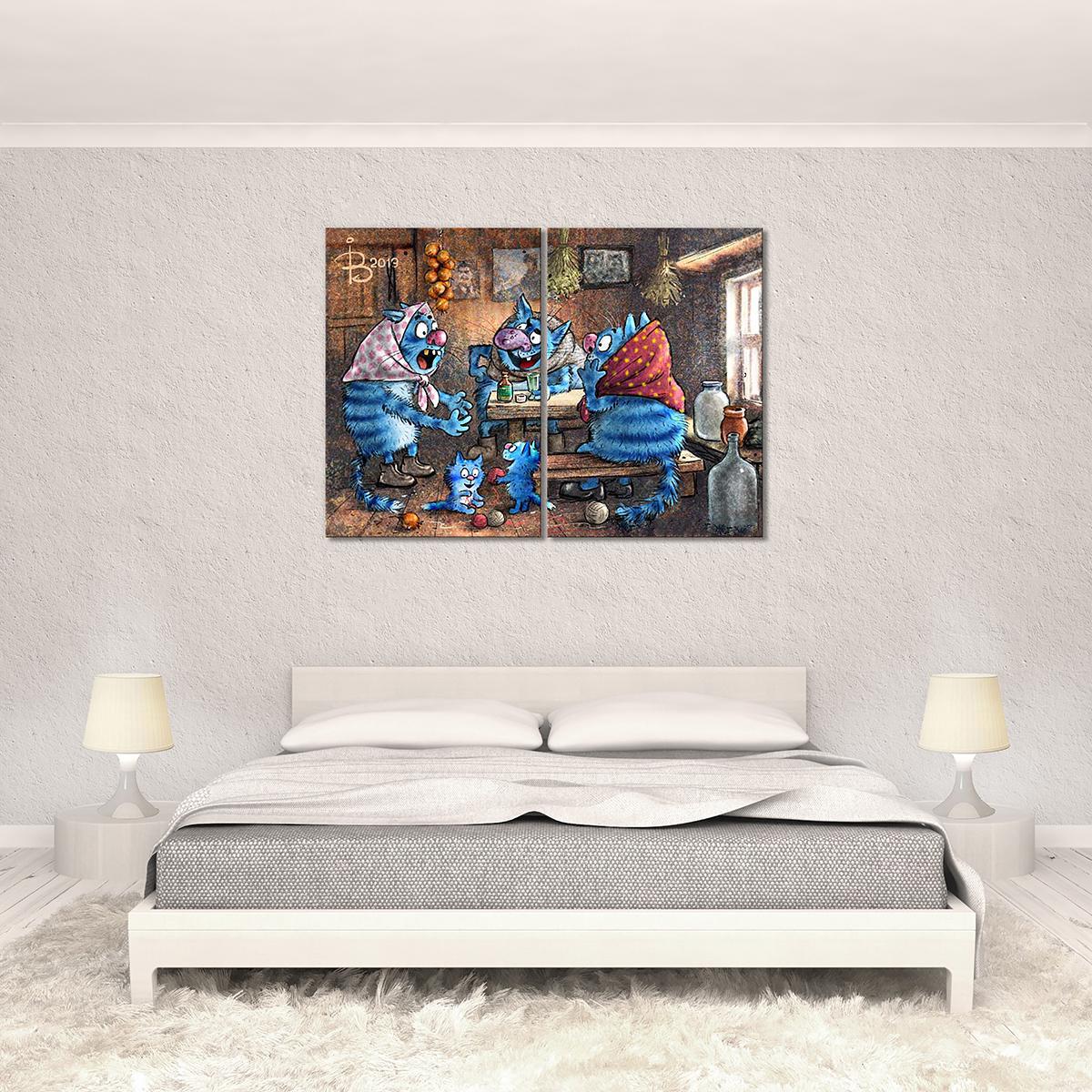 Модульная картина Сплетни 2 модуля 60x90 см