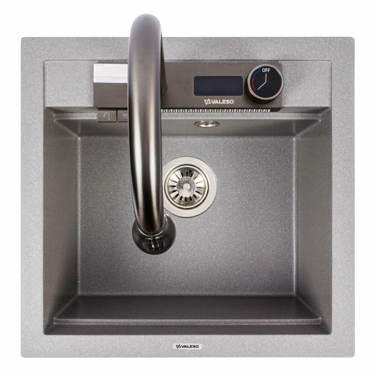 Мийка для кухні гранітна Valeso VIVA 5149 Сірий мусон матовий (033303) - фото 3 Мийка для кухні гранітна Valeso VIVA 5149 Сірий мусон матовий (033303) - фото 3