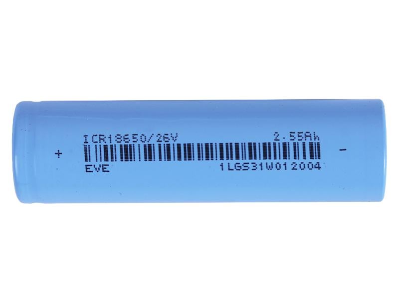 Акумуляторна батарея ТАТА 18650 2500 mAh 3.6 V 3C - фото 2