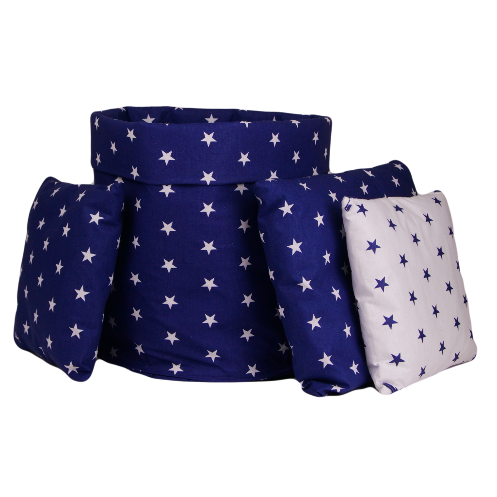 Корзин для игрушек с отворотом звездочки 45х40 см хлопок (SH-4519-RFRBACO-UA-01) - фото 3