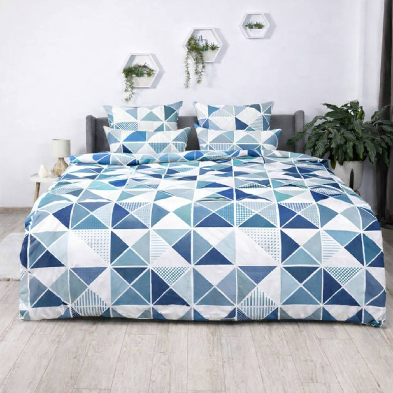 Комплект постельного белья Strange triangles двуспальный 200х220 см бязь (GLux-0201ST/2.0)
