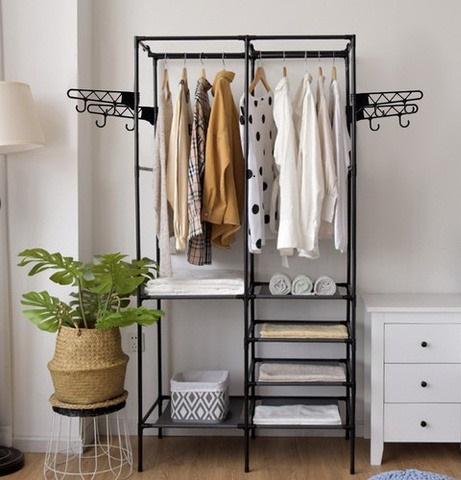 Вешалка-стойка для одежды и обуви с полками Черный - фото 10 Вешалка-стойка для одежды и обуви с полками Черный - фото 10