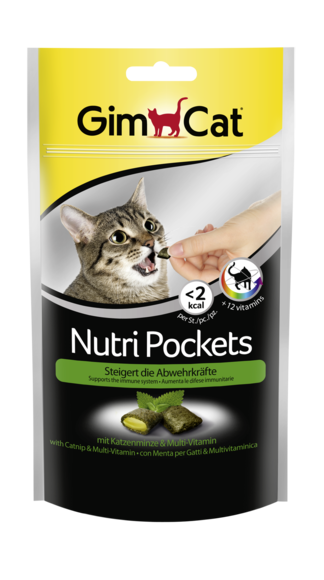 Лакомство для кошек Gimcat Nutri Pockets с кошачьей мятой и мультивитаминами 60 г (1233231983)