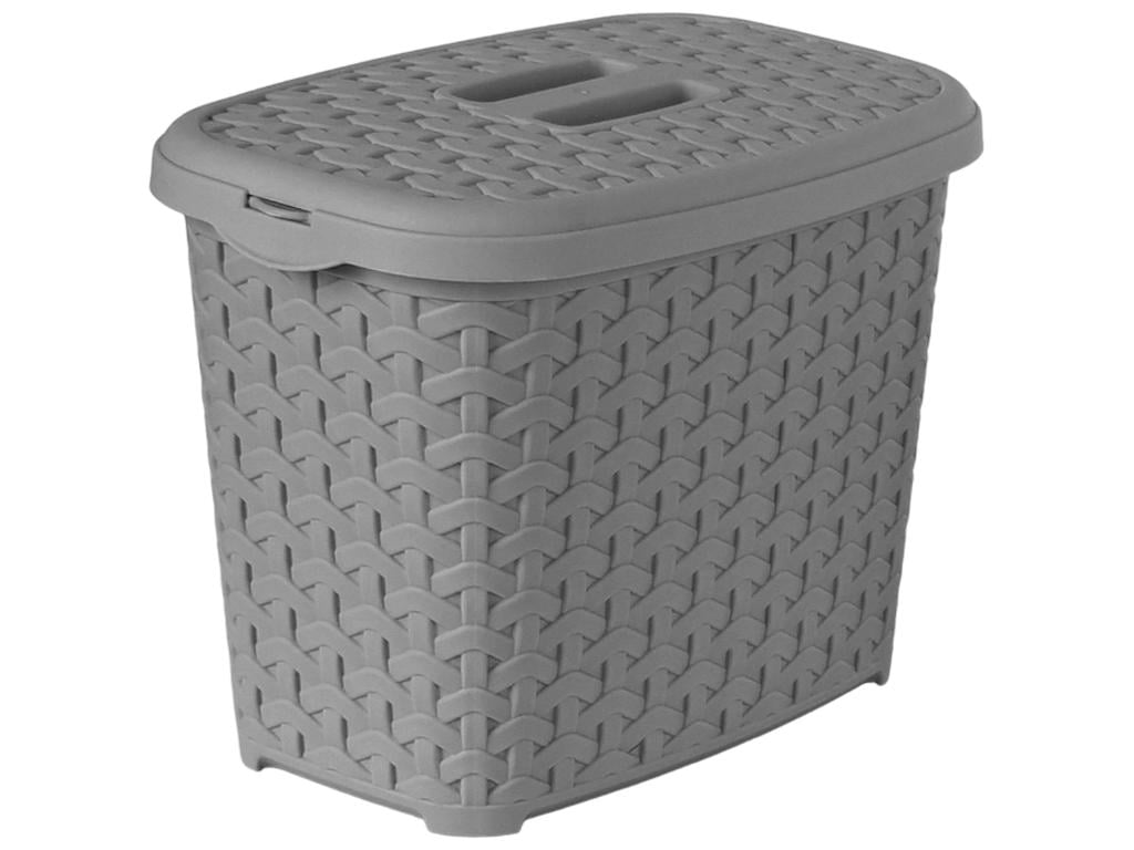 Кошик з кришкою Diomedea 2,5 л Сірий (MDI-K6-130) - фото 1 Кошик з кришкою Diomedea 2,5 л Сірий (MDI-K6-130) - фото 1