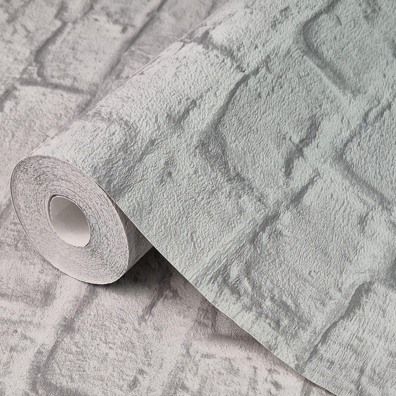 Шпалери вінілові Marburg 1034117 цегла для вітальні/передпокою/коридора 10,05x1,06 м Сірий