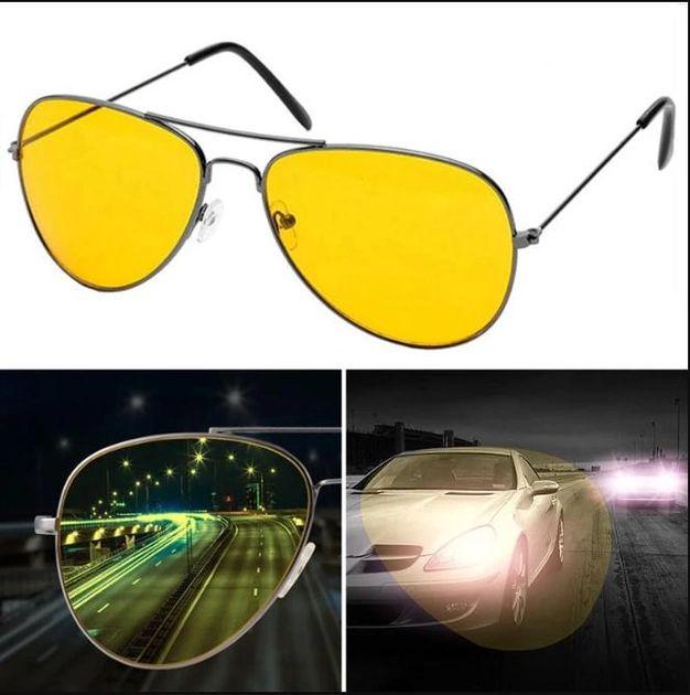 Окуляри антивідблискові Night View Glasses для водіїв нічного бачення Жовтий (KL2301-02) - фото 7