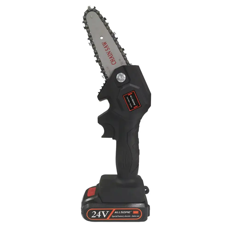 Міні-пилка ланцюгова Mini Electric Chainsaw 1 АКБ Black (14-36-AP1) - фото 1