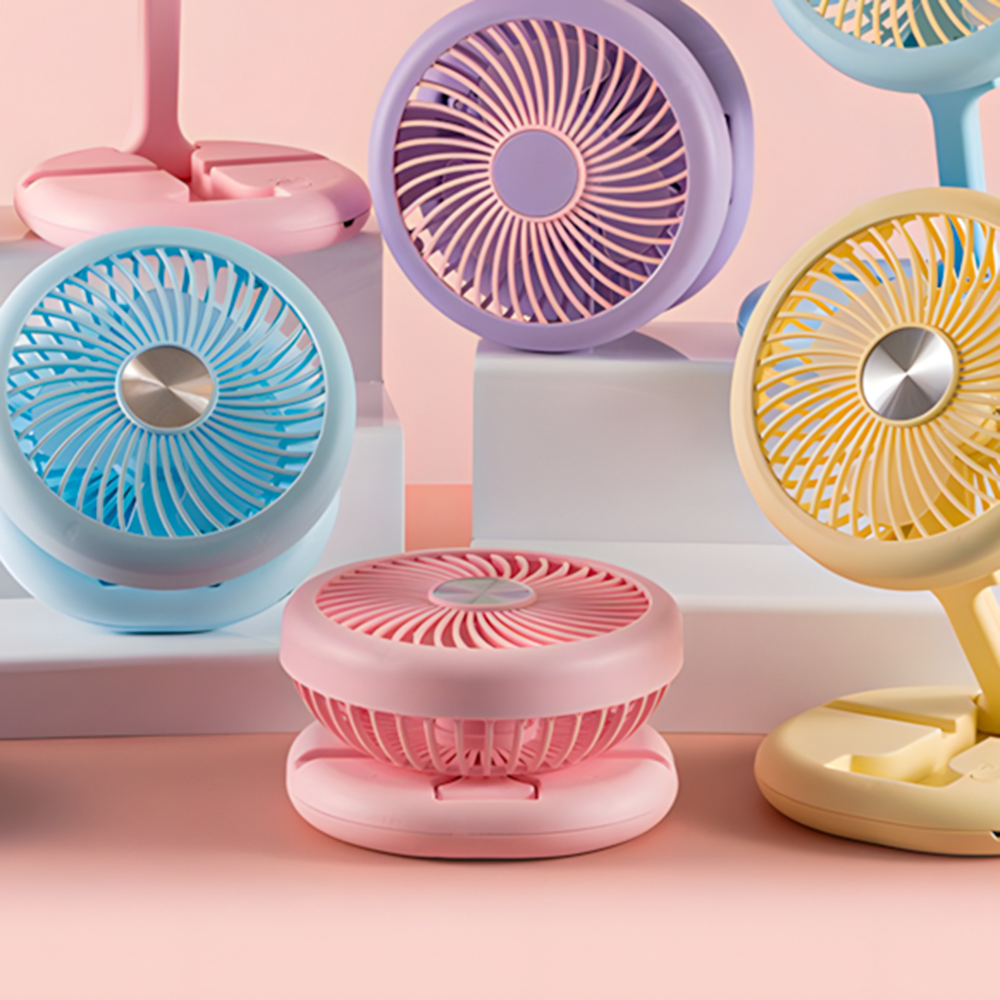 Вентилятор портативний настільний на акумуляторі 400 мАг USB 2 режими тримач для телефону Рожевий (27432464) - фото 5 Вентилятор портативний настільний на акумуляторі 400 мАг USB 2 режими тримач для телефону Рожевий (27432464) - фото 5
