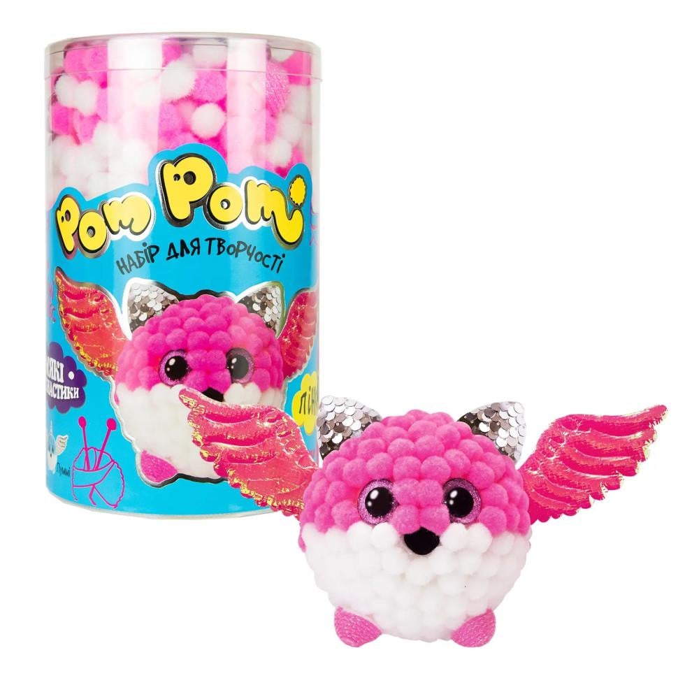 Дитячий набір для творчості Strateg Pom pom Банні укр. Рожевий (32015)