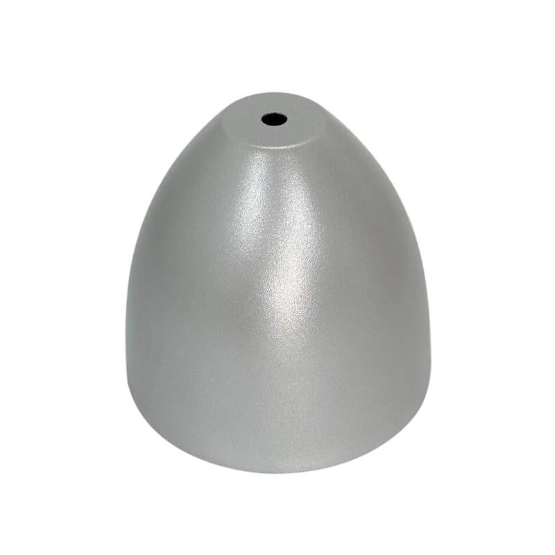 Абажур стальной 140 мм скругленный конус Серый перламутр