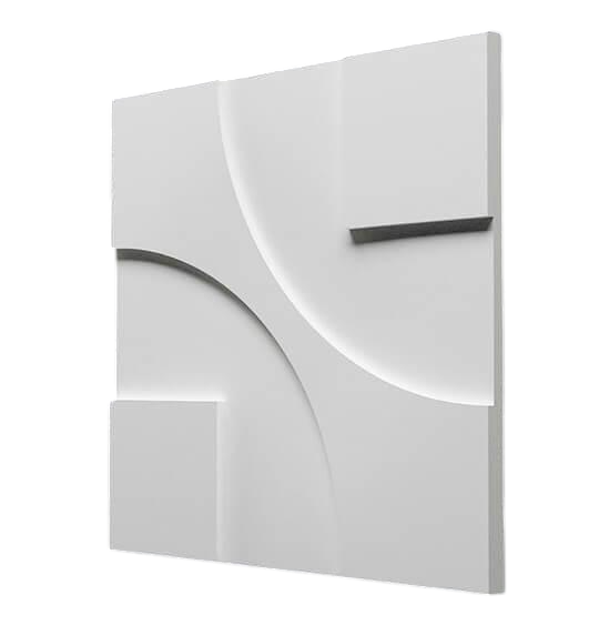 3D-панель декоративна Техно під фарбування 500x500x30 мм Білий (30635422)