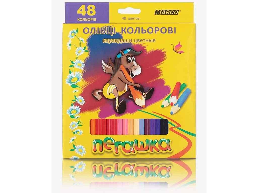 Олівці кольорові Marco Пегашка 48 кольорів №1010-48CB шестигранні (541380)