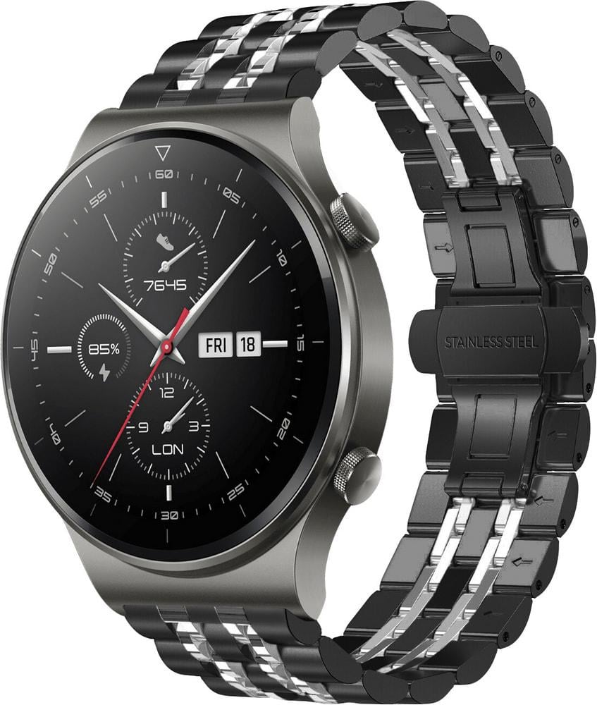 Браслет металлический Spinye Line для Huawei Watch GT 2 Pro Black Silver (28973-03)