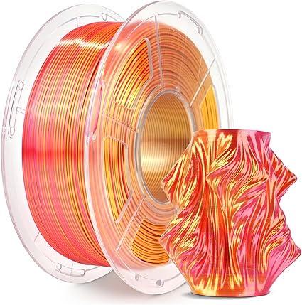 Пластик SUNLU Silk PLA Plus 1 кг 1,75 мм Красный/Золотой (2601235865)