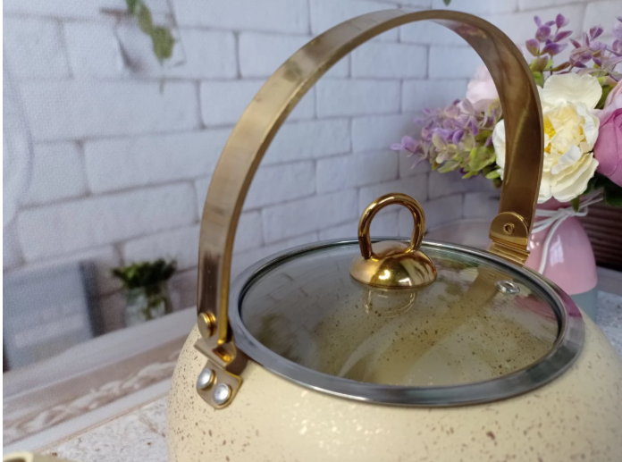 Чайник OMS з гранітним антипригарним покриттям з індукцією 3 л Ivory (8212-XL-Ivory) - фото 3 Чайник OMS з гранітним антипригарним покриттям з індукцією 3 л Ivory (8212-XL-Ivory) - фото 3