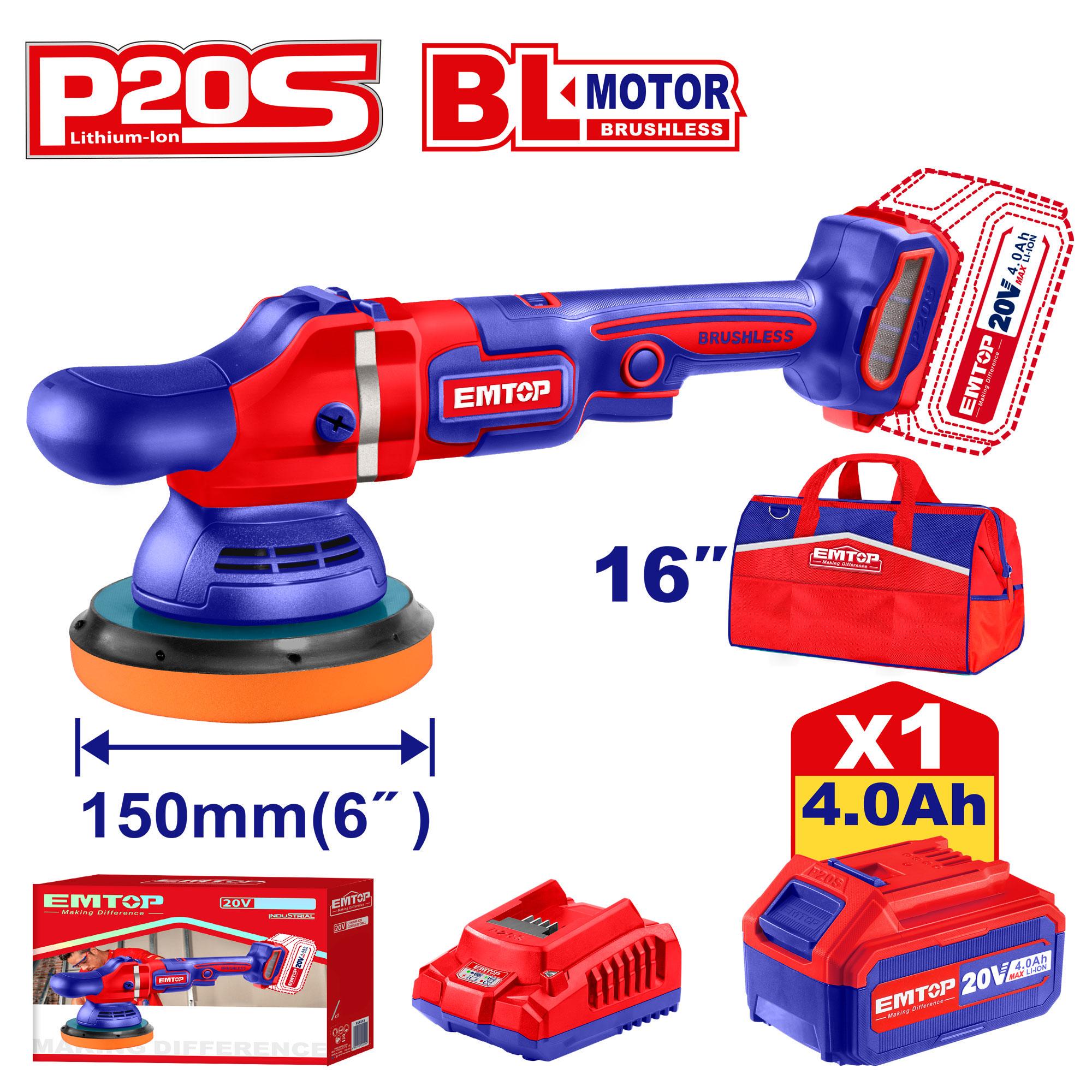 Машина полировальная аккумуляторная EMTOP ELAP20151 - фото 13