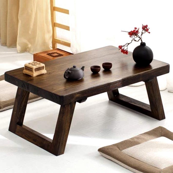 Столик для медитації з дерева Тонгаж 50х35х25 см Капучіно (МДТ-5035251809)