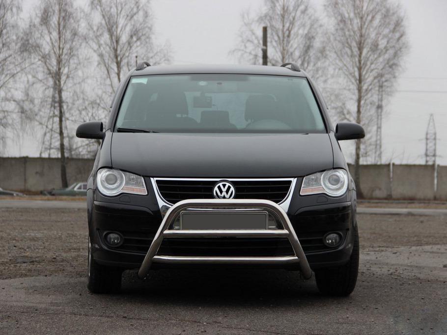 Кенгурятник WT022 CAN для Volkswagen Touran 2003-2010 гг. нержавеющая сталь Хром