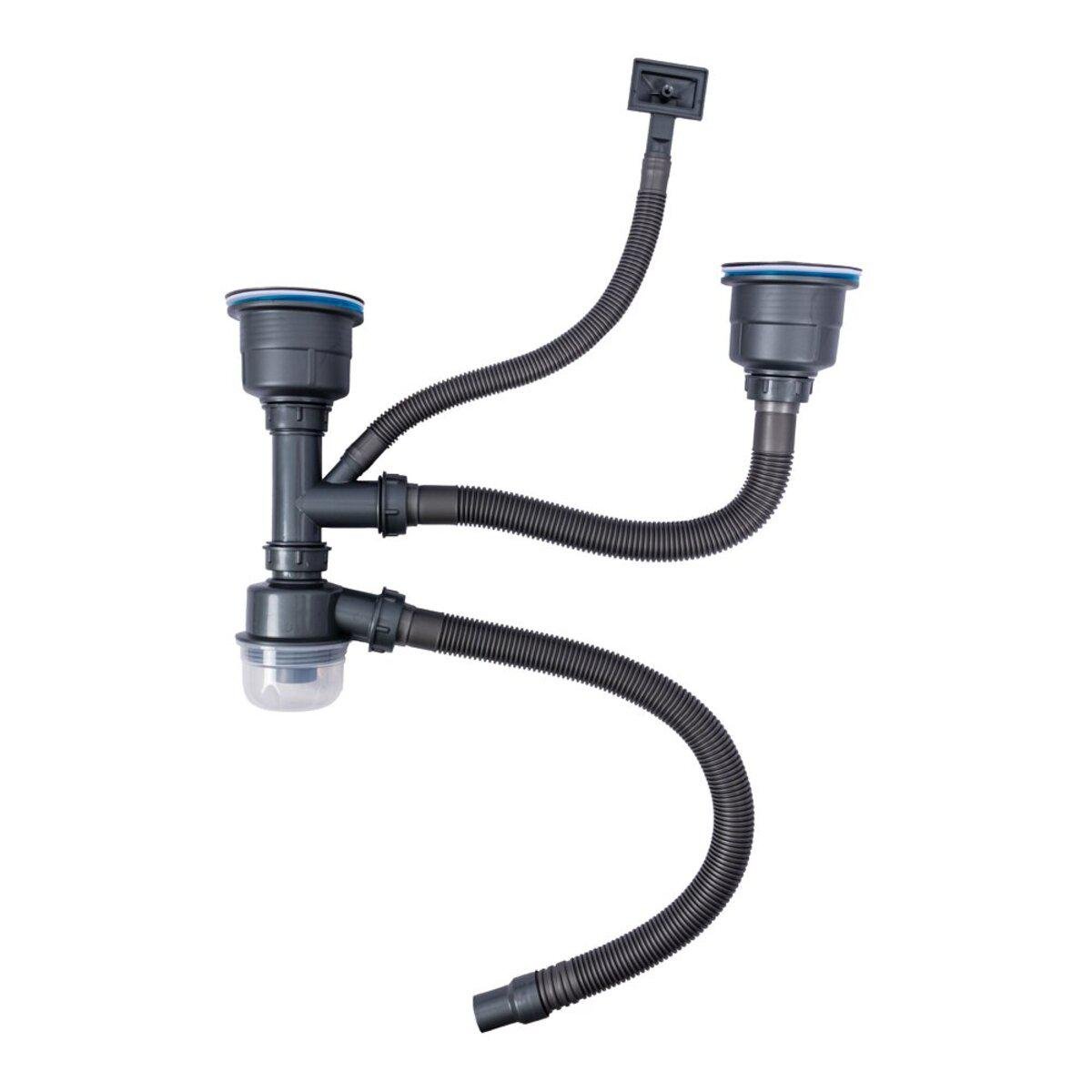 Сифон двойной Platinum для моек Handmade (PLTM-SP000045320)