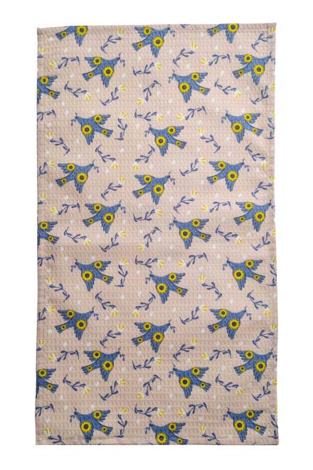 Полотенце кухонное вафельное Ласточки 33х60 см (40490)