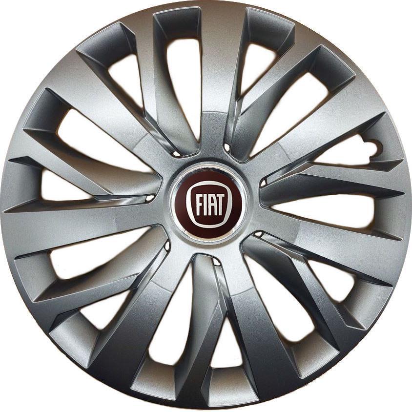 Колпаки SJS 228 с логотипом Fiat 4 шт. R14 Серебряный (2654556074)