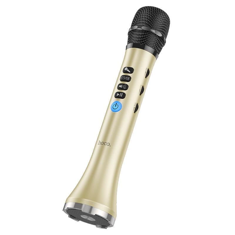 Микрофон-колонка Hoco BK9 Золотой Микрофон-колонка Hoco BK9 Золотой