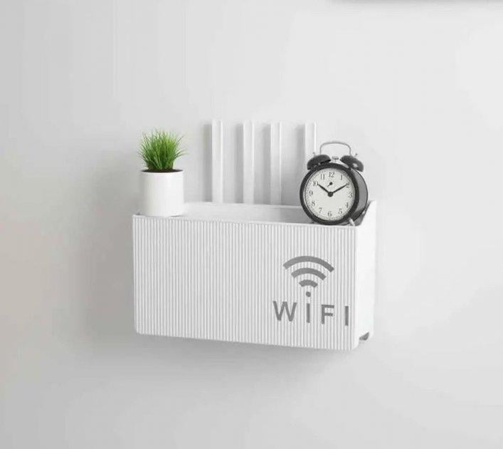 Полка-держатель для роутера Colnse настенная пластиковая 24,5х14 см Белый (CLNSWP) - фото 3 Полка-держатель для роутера Colnse настенная пластиковая 24,5х14 см Белый (CLNSWP) - фото 3