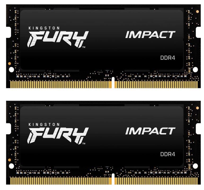 Оперативная память Kingston Fury Impact DDR4 SO-DIMM 2x8GB/3200 (KF432S20IBK2/16)