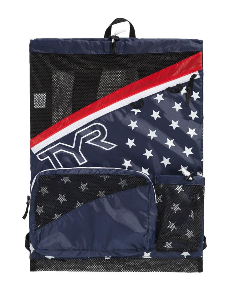Рюкзак-мешок TYR Elite Team Mesh Red/Navy (LBMSHELT)