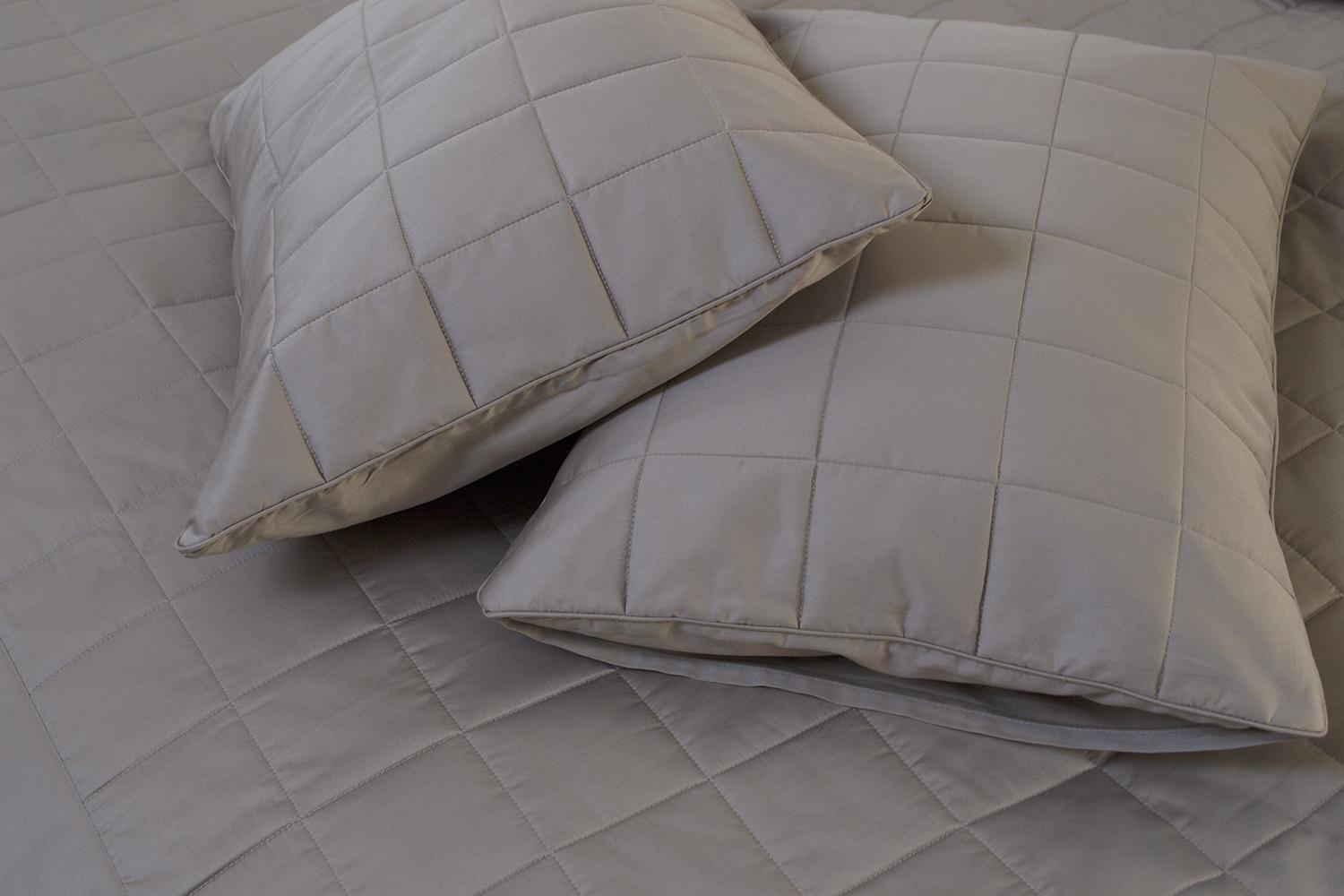 Покривало стьобане з наволочками Penelope Lia stone 260x240/50x70 см Бежевий (14731770) - фото 5