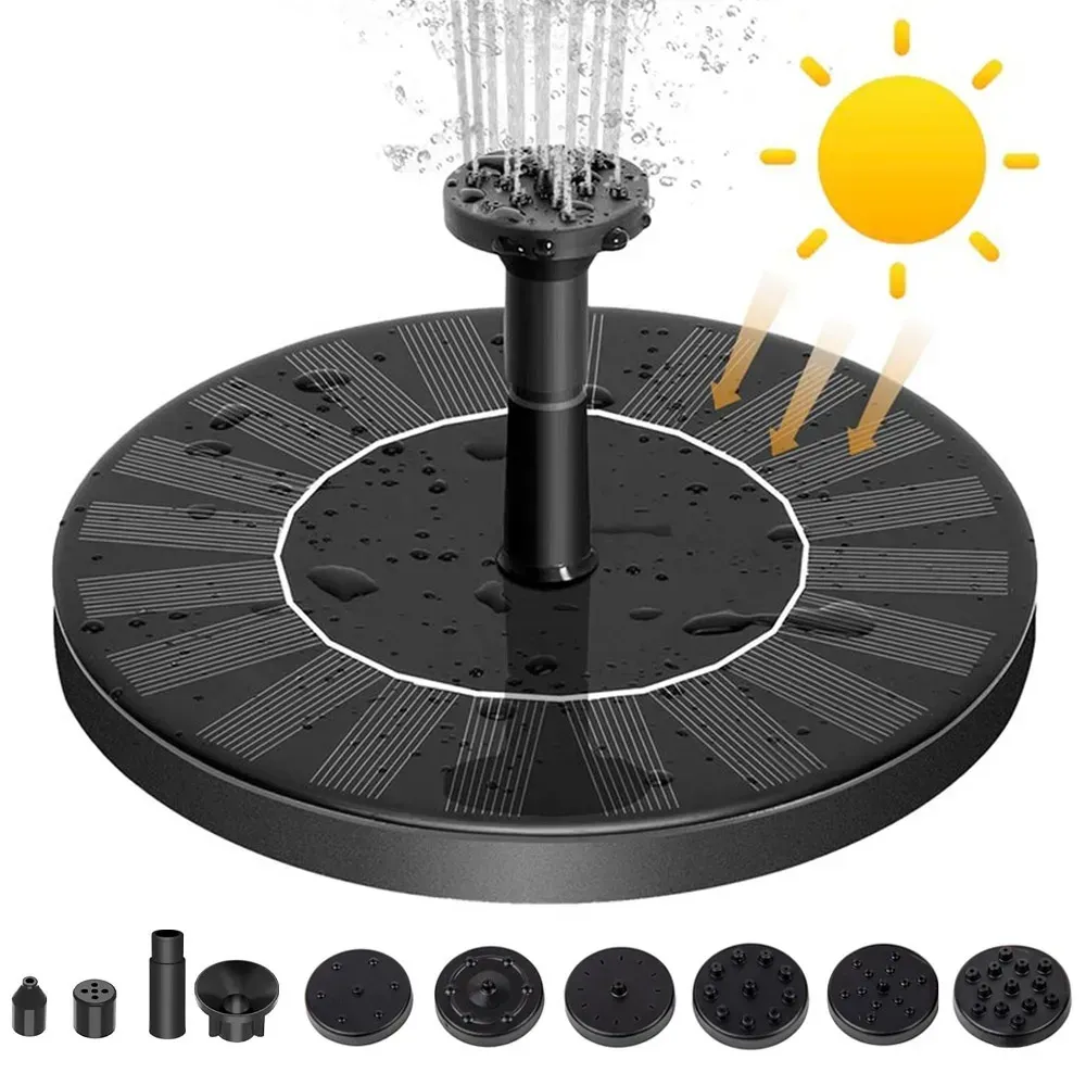 Фонтан садовый насос с солнечной панелью и 10 насадками 13 см (234564837) - фото 12 Фонтан садовый насос с солнечной панелью и 10 насадками 13 см (234564837) - фото 12