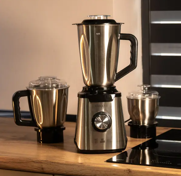 Блендер стационарный Sokany SK-187 с тремя чашами 0,5/1/1,5 л Стальной - фото 8 Блендер стационарный Sokany SK-187 с тремя чашами 0,5/1/1,5 л Стальной - фото 8