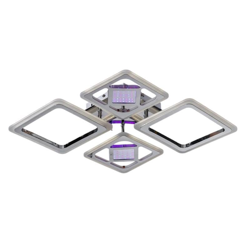 Люстра LED Svet SC-2102/2+2 CR 104W с пультом Серебристый